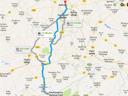 Ranthambore National Park Distance From Delhi